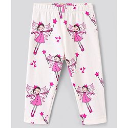 Bonfino 100% Cotton Full Sleeves Night Suit Fairy Print Pack of 3 - Pink & Ivory