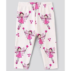 Bonfino 100% Cotton Full Sleeves Night Suit Fairy Print Pack of 3 - Pink & Ivory