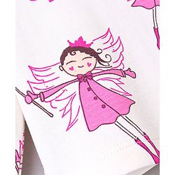 Bonfino 100% Cotton Full Sleeves Night Suit Fairy Print Pack of 3 - Pink & Ivory