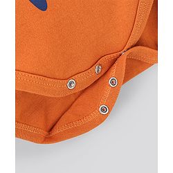 Bonfino Cotton Full Sleeves Onesies With Dino Print Pack Of 3 - Blue White & Orange