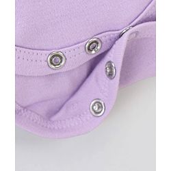 Bonfino 100% Cotton Knit Full Sleeves Solid Colour & Butterfly Printed Onesies Pack of 3 - Ivory & Lilac