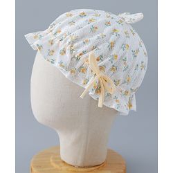 Bonfino Cotton Free Size Bucket Hats Floral Print Multicolor - Circumference 46