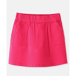 Bonfino Cotton Woven Skirt Solid Colour - Pink