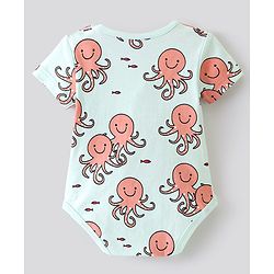 Bonfino Cotton Knit Half Sleeves Onesies Octopus Lobster & Carb Print Pack of 5 - Multicolour