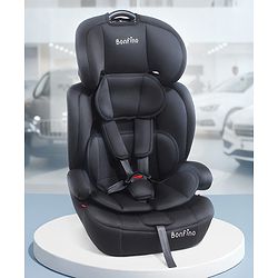 Bonfino Secure Ride Forward Facing Isofix Car Seat, Flame Resistant Fabric, Breathable Cover, Padded Shoulder| Washable Cover