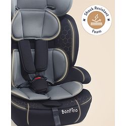 Bonfino Secure Ride Forward Facing Isofix Car Seat, Flame Resistant Fabric, Breathable Cover, Padded Shoulder| Washable Cover