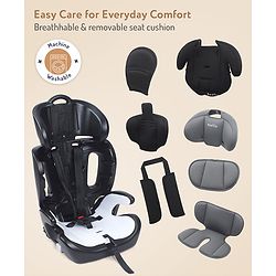 Bonfino Secure Ride Forward Facing Isofix Car Seat, Flame Resistant Fabric, Breathable Cover, Padded Shoulder| Washable Cover