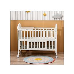 Bonfino Dream Luxe Cot cum Rocking Bed - White