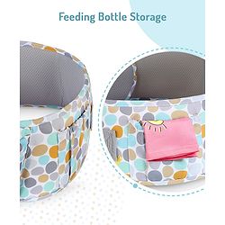 Bonfino Cuddle 5-in-1 Baby Carrier with Hip Seat: Ergonomic design, 5 Carry positions, Breathable mesh, Padded straps, Storage pockets, Adjustable hood, Durable buckles, Supports up to 15 kg- Grey