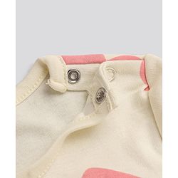 Bonfino 100% Cotton Knit Full Sleeves Hearst & Polka Dot Printed Onesies Pack of 5 -  Off White & Pink