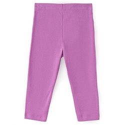 Bonfino 100% Cotton Knit Half Sleeves Top & Leggings Set With Unicorn & Hearts Print - Purple