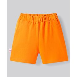 Bonfino 100% Cotton Knit Above Knee Length Shorts With Sea Animals Print Pack of 3 - Orange & White