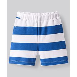 Bonfino 100% Cotton Knit Above Knee Length Shorts With Sea Animals Print Pack of 3 - Orange & White