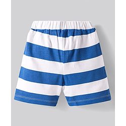 Bonfino 100% Cotton Knit Above Knee Length Shorts With Sea Animals Print Pack of 3 - Orange & White