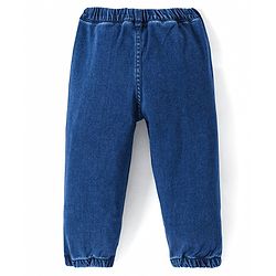 Bonfino Cotton Woven Full Length Solid Pull Up Jeans - Blue
