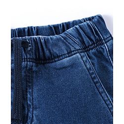 Bonfino Cotton Woven Full Length Solid Pull Up Jeans - Blue