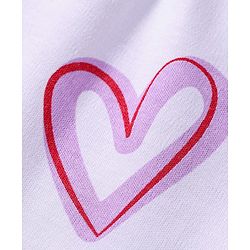 Bonfino 100% Cotton Knit Shorts With Floral and Heart Print Pack of 3 - White & Pink