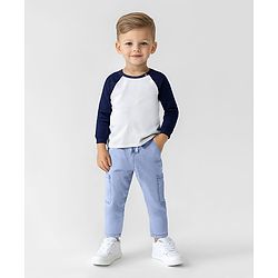 Bonfino Boys Cotton Woven Full Length Solid Pull Up Jeans - Light Blue
