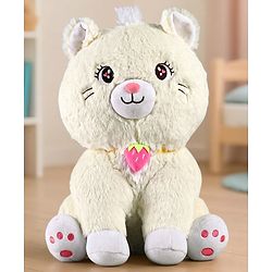 Bonfino 35 cm Plush Cat Soft Toy Yellow | Soft Cuddly Toy for Babies | Adorable Design | Safe for Snuggling | Ideal Gifting Toy | BIS Certified | Travel & Sleep Companion