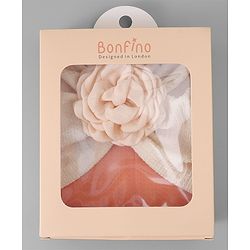 Bonfino Headbands with Floral Applique Free Size - Cream