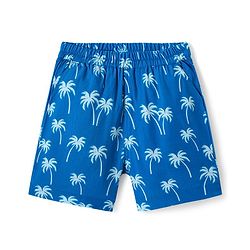 Bonfino Rayon Woven Half Sleeves Shirt & Short Set With Trees Print - Blue