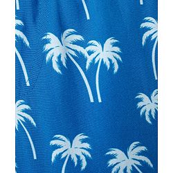 Bonfino Rayon Woven Half Sleeves Shirt & Short Set With Trees Print - Blue