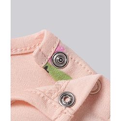 Bonfino 100% Cotton Knit Frill Sleeves Rompers with Birds Print Pack of 3 - Light Green Coral & Peach