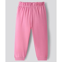 Bonfino 100% Cotton Knit Half Sleeves Night Suit With Tropical Theme Print -  Pink & Offwhite