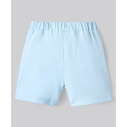 Bonfino 100% Cotton Knit Half Sleeves Shorts Night Suits with Text Print Pack of 2 - Light Blue & Pink