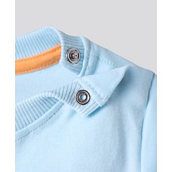 Bonfino 100% Cotton Knit Half Sleeves Shorts Night Suits with Text Print Pack of 2 - Light Blue & Pink