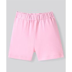 Bonfino 100% Cotton Knit Half Sleeves Shorts Night Suits with Text Print Pack of 2 - Light Blue & Pink