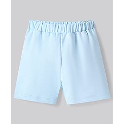 Bonfino 100% Cotton Knit Half Sleeves Shorts Night Suits with Text Print Pack of 2 - Light Blue & Pink
