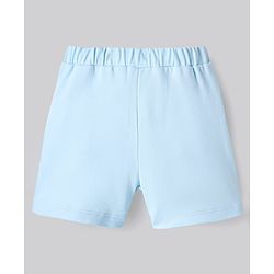 Bonfino 100% Cotton Knit Half Sleeves Shorts Night Suits with Text Print Pack of 2 - Light Blue & Pink