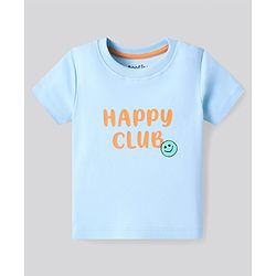 Bonfino 100% Cotton Knit Half Sleeves Shorts Night Suits with Text Print Pack of 2 - Light Blue & Pink