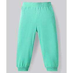 Bonfino 100% Cotton Knit Half Sleeves Night Suit with Text Print - Offwhite & Mint