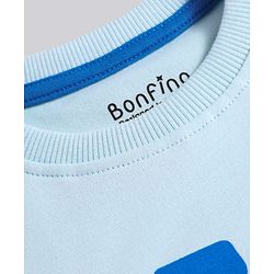 Bonfino 100% Cotton Knit Full Sleeves Nightsuit with Be Kind Text Print - Blue
