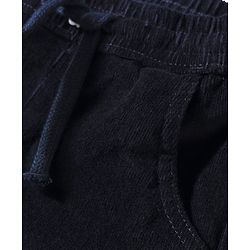 Bonfino Cotton Lycra Woven Full Length Solid Balloon Fit Corduroy Trouser - Navy Blue