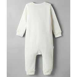 Bonfino 100% Cotton Full Sleeves Sleep Suits With Christmas Tree Print - Ivory