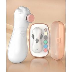 Bonfino Electric Baby Nail Trimmer with 7 Grinding Heads - White