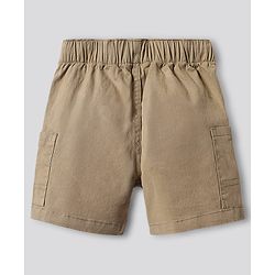 Bonfino Cotton Lycra Shorts With Side Pockets - Beige