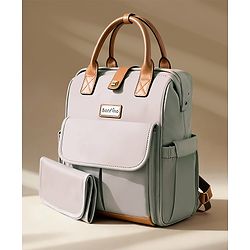 Bonfino Bambino Luxe Smart Multipurpose Diaper Backpack with Diaper Changing Mat| Adjustable Padded Shoulder Strap| Insulated Bottle Pouches| Secret Back Pouch | Capacity- 26L -  Olive Green