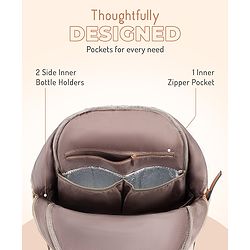 Bonfino Bambino Luxe Smart Multipurpose Diaper Backpack with Diaper Changing Mat| Adjustable Padded Shoulder Strap| Insulated Bottle Pouches| Secret Back Pouch | Capacity- 26L -  Olive Green