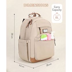 Bonfino Bambino Luxe Smart Multipurpose Diaper Backpack with Diaper Changing Mat| Adjustable Padded Shoulder Strap| Insulated Bottle Pouches| Secret Back Pouch | Capacity- 26L -  Olive Green