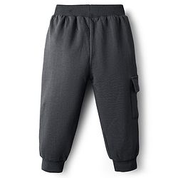 Bonfino 100% Cotton Fleece Knit Full Length Solid Trackpant with Cargo Pockets Pack of 2 - Grey & Off White