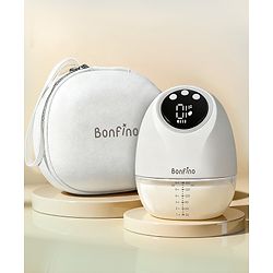 Bonfino Wearable Electric Breast Pump with 4 Operating Modes| 285mmHg Hospital-Grade Suction| 10 Suction Levels| Quiet & Discreet| Leak Proof| 180ml| 150mins In Single Charge| USB Charging|Trendy Case