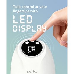 Bonfino Wearable Electric Breast Pump with 4 Operating Modes| 285mmHg Hospital-Grade Suction| 10 Suction Levels| Quiet & Discreet| Leak Proof| 180ml| 150mins In Single Charge| USB Charging|Trendy Case