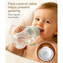 Bonfino My First Grip & Sip Cup 150ml - Blue| 6 Months+| Soft Spout Tritan Sipper| Spill-Proof Training Cup| Gentle on Gums| Easy-Grip Handles| Smooth Controlled Flow| Travel-Friendly| Measuring Scale