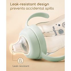 Bonfino My First Grip & Sip Cup 150ml - Blue| 6 Months+| Soft Spout Tritan Sipper| Spill-Proof Training Cup| Gentle on Gums| Easy-Grip Handles| Smooth Controlled Flow| Travel-Friendly| Measuring Scale