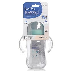 Bonfino My First Grip & Sip Cup 150ml - Blue| 6 Months+| Soft Spout Tritan Sipper| Spill-Proof Training Cup| Gentle on Gums| Easy-Grip Handles| Smooth Controlled Flow| Travel-Friendly| Measuring Scale