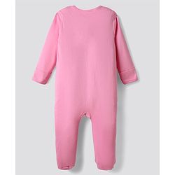 Bonfino 100% Cotton Knit Full Sleeves Front Open Footed Night Suits with Fruit Print & Stripes Pack of 3 - Ivory Light Blue & Pink